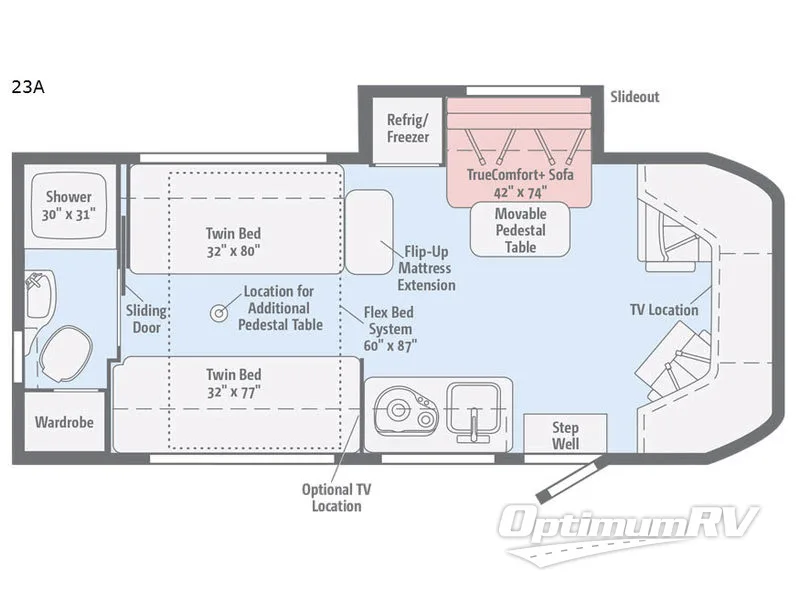 2017 Winnebago Fuse 23A RV Floorplan Photo