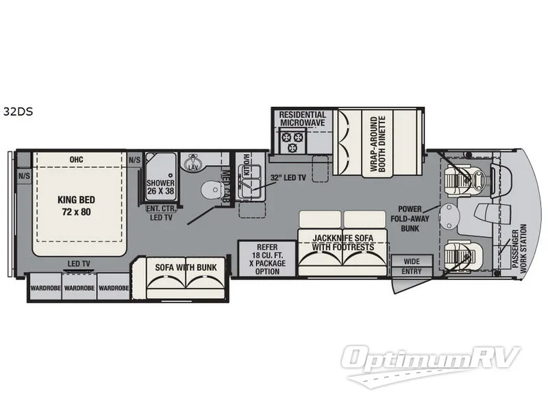 2017 Forest River FR3 32DS RV Floorplan Photo