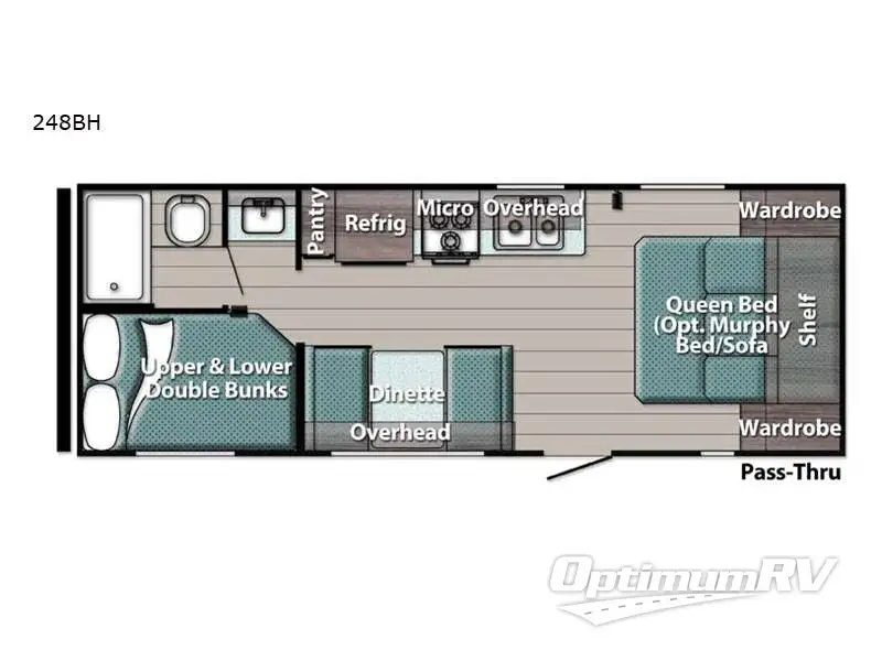 2022 Gulf Stream Conquest Ultra Lite 248BH RV Floorplan Photo