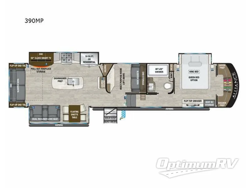 2021 Alliance Paradigm 390MP RV Floorplan Photo