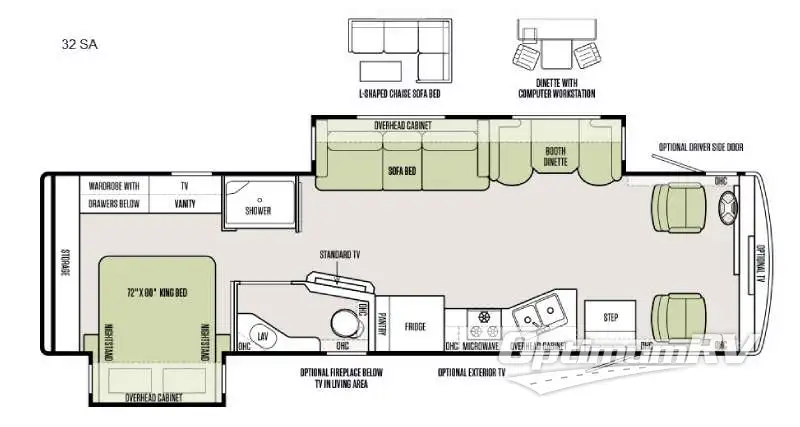 2016 Tiffin Allegro 32 SA Floorplan Photo