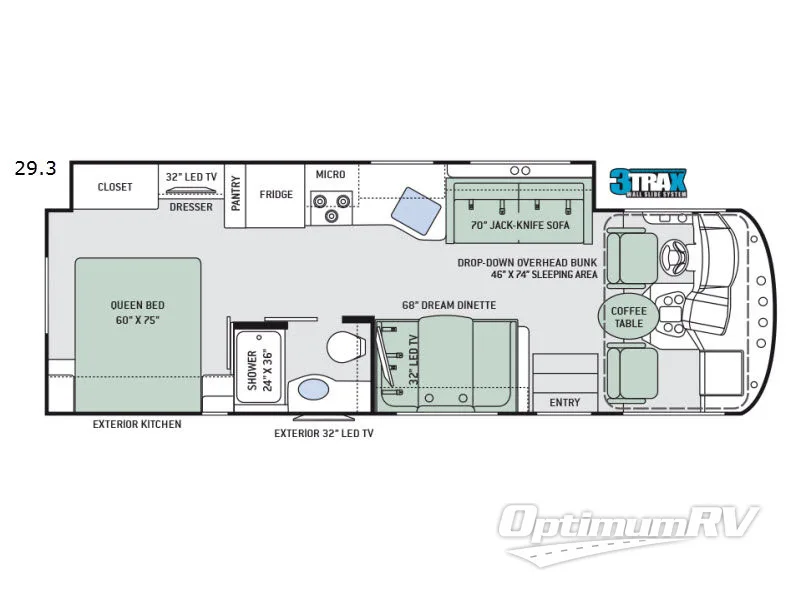 2017 Thor ACE 29.3 RV Floorplan Photo