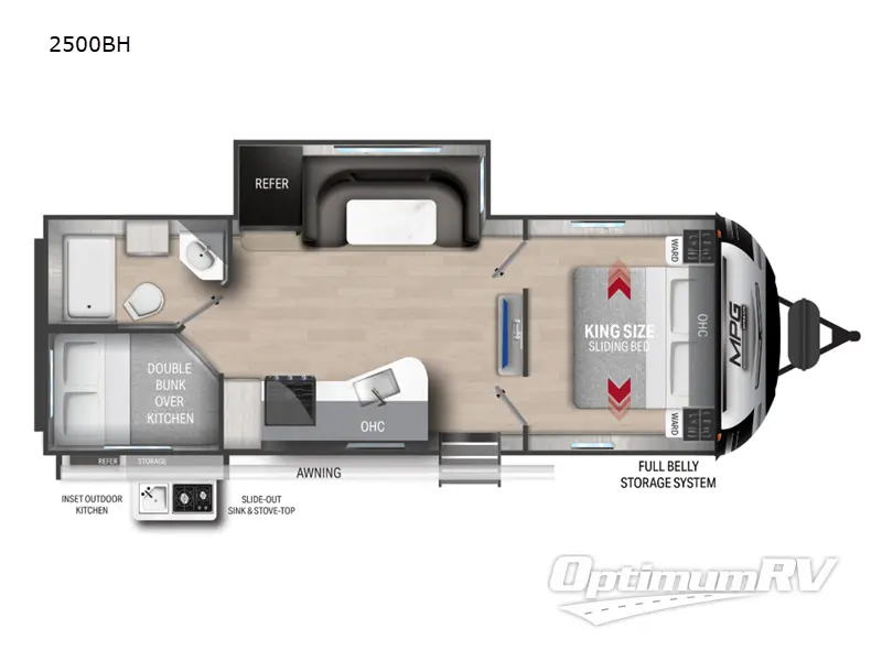 2022 Cruiser MPG 2500BH Floorplan Photo