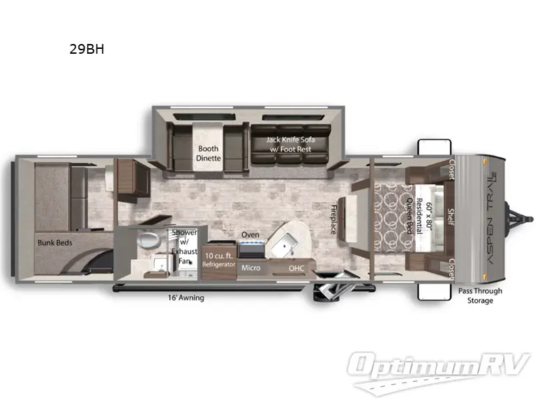 2025 Dutchmen Aspen Trail LE 29BH RV Floorplan Photo