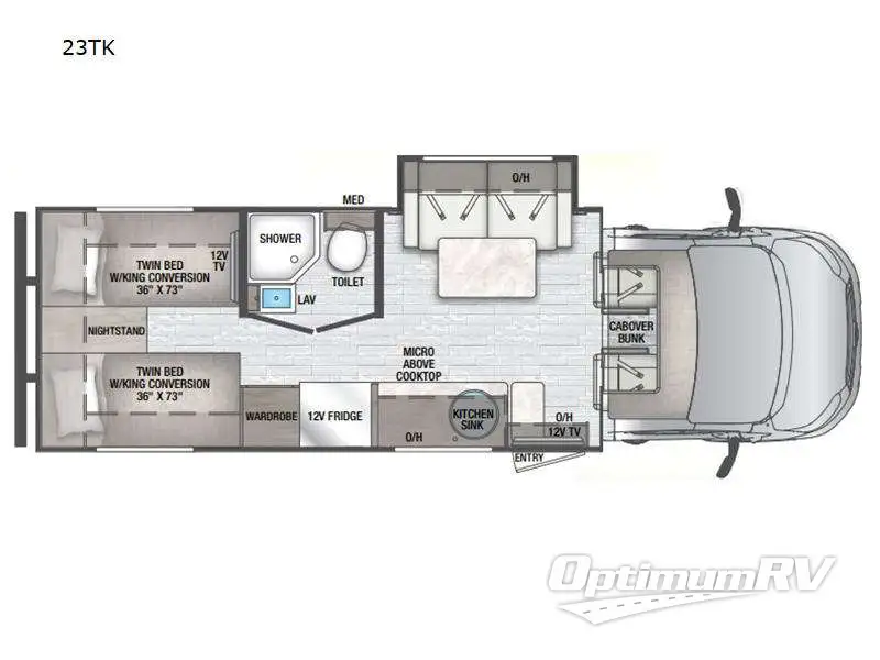 2025 East To West Alita 23TKFT RV Floorplan Photo