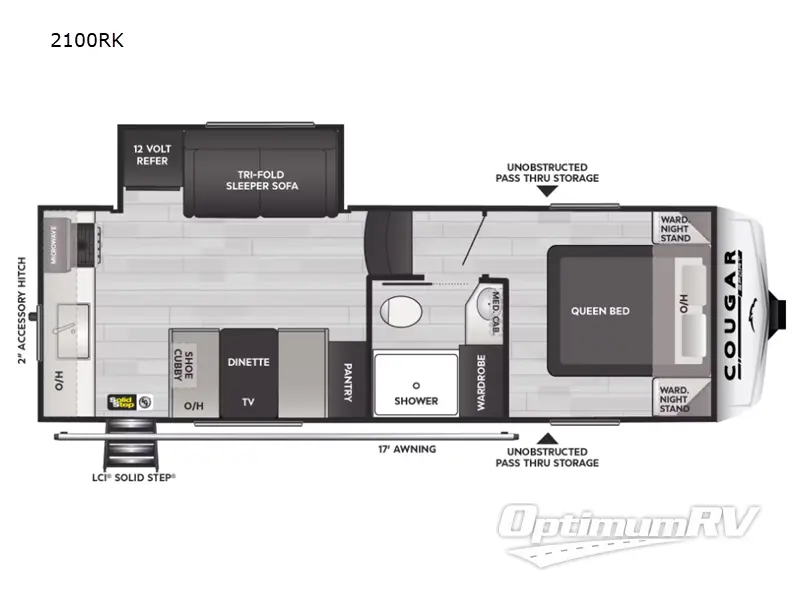 2025 Keystone Cougar Sport 2100RK RV Floorplan Photo