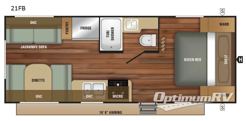 2018 Starcraft Autumn Ridge Outfitter 21FB RV Floorplan Photo