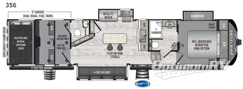 2020 Keystone Raptor 356 Floorplan Photo