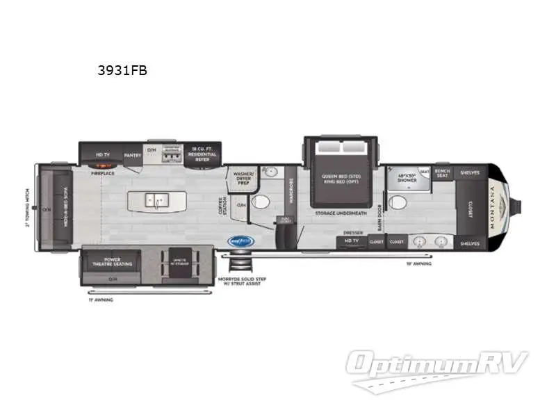 2021 Keystone Montana 3931FB RV Floorplan Photo