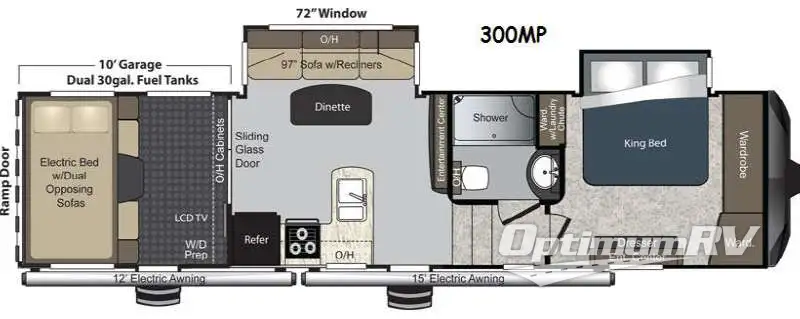 2015 Keystone Raptor 300MP RV Floorplan Photo