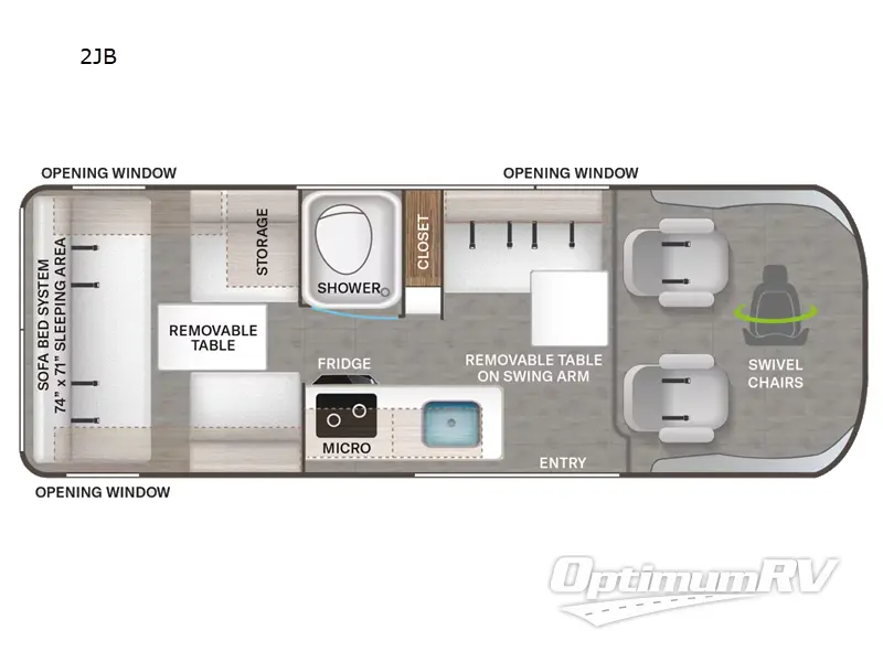 2023 Thor Dazzle 2JB RV Floorplan Photo