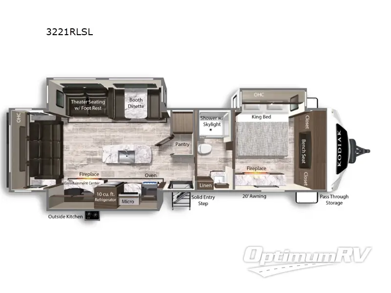 2024 Dutchmen Kodiak Ultimate 3221RLSL RV Floorplan Photo