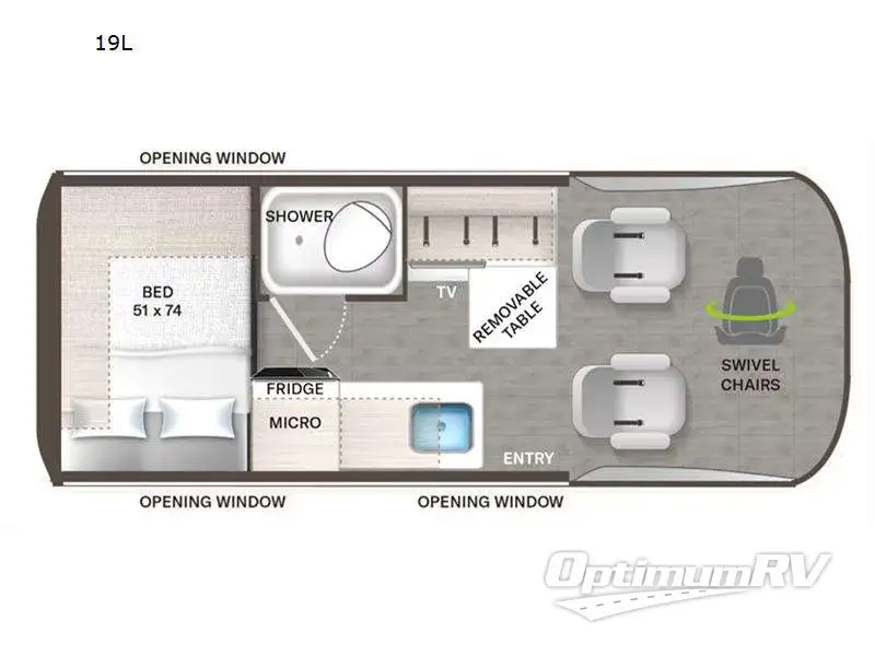 2023 Thor Sanctuary 19L RV Floorplan Photo