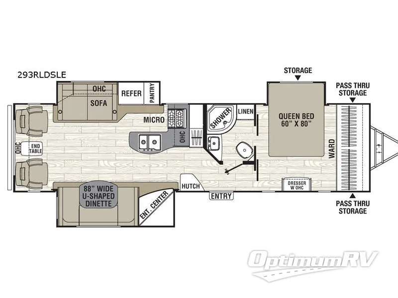 2017 Coachmen Freedom Express Maple Leaf Edition 293RLDSLE RV Floorplan Photo