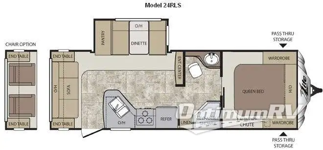 2012 Keystone Cougar X-Lite 24RLS RV Floorplan Photo