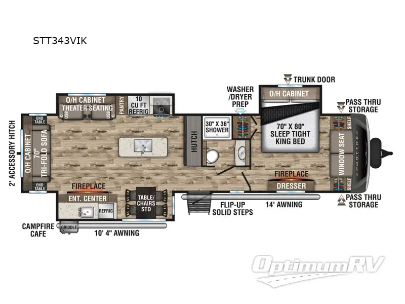 2023 Venture SportTrek Touring Edition STT343VIK RV Floorplan Photo