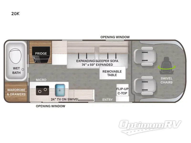 2022 Thor Sequence 20K RV Floorplan Photo