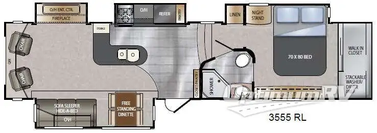 2013 Keystone alpine 3555RL RV Floorplan Photo