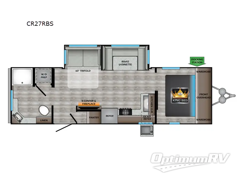 2021 CrossRoads Cruiser Aire 27RBS RV Floorplan Photo