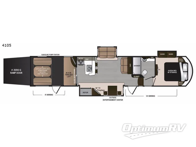 2017 Dutchmen Voltage V4105 RV Floorplan Photo