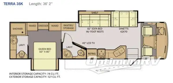 2013 Fleetwood Terra 35K RV Floorplan Photo