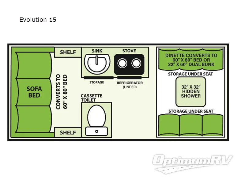 2023 ALiner Evolution Evolution 15 Floorplan Photo