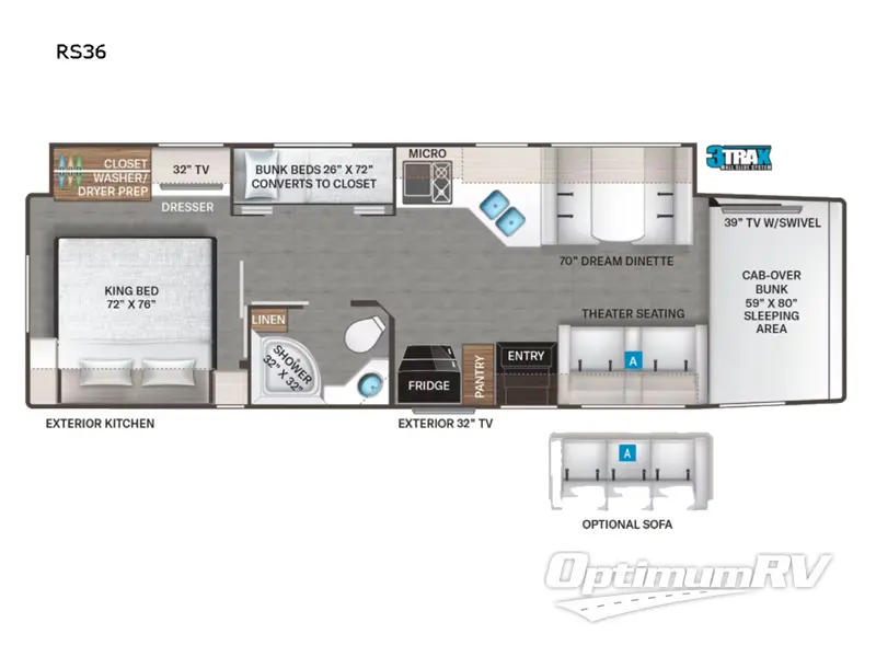 2023 Thor Magnitude RS36 RV Floorplan Photo