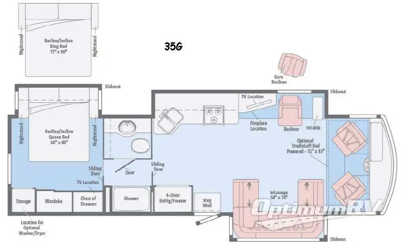 2016 Itasca Sunova 35G RV Floorplan Photo