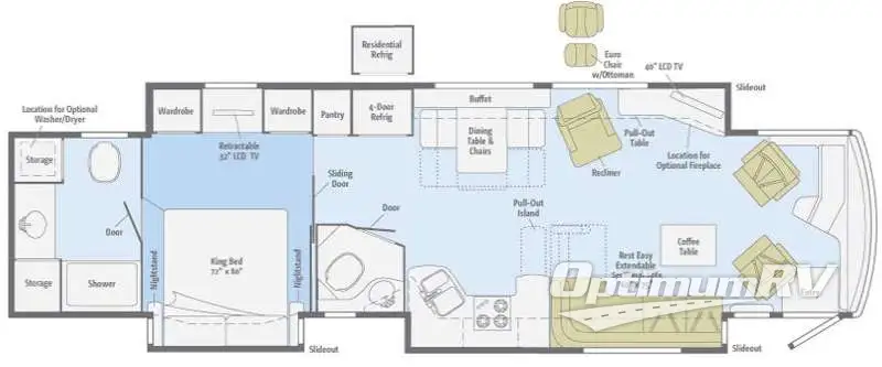 2011 Winnebago Tour 42QD RV Floorplan Photo