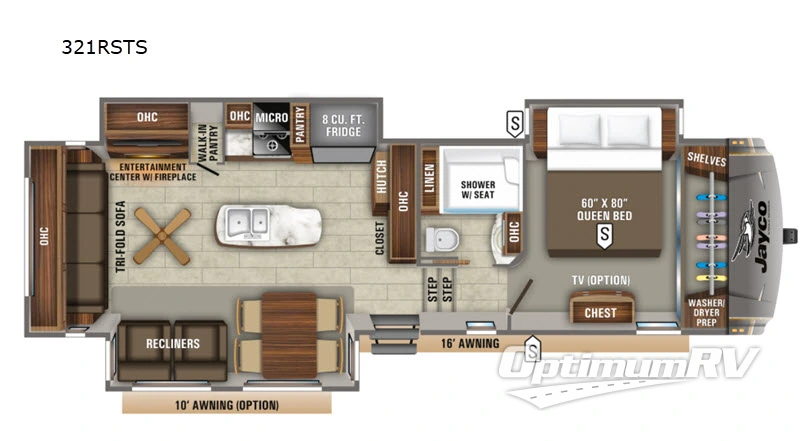 2019 Jayco Eagle 321RSTS RV Floorplan Photo