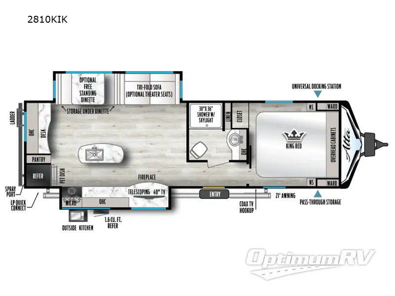 2025 East To West Alta 2810KIK RV Floorplan Photo