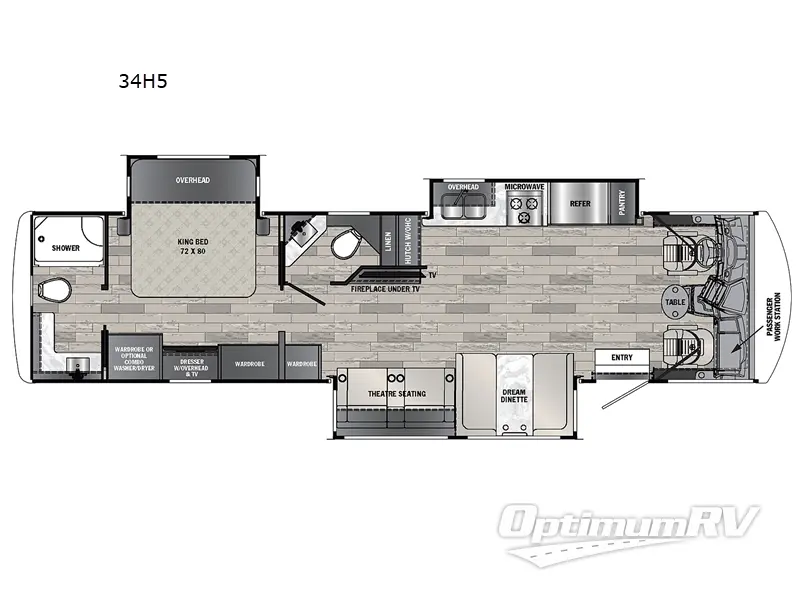 2024 Forest River Georgetown 5 Series 34H5 RV Floorplan Photo