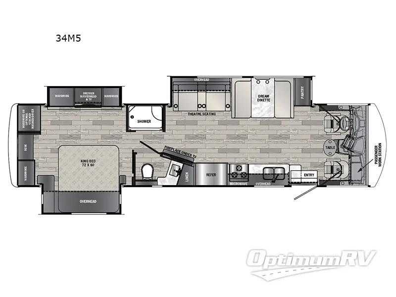 2025 Forest River Georgetown 5 Series 34M5 RV Floorplan Photo