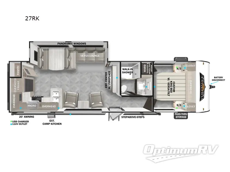 2024 Forest River Wildwood 27RK RV Floorplan Photo