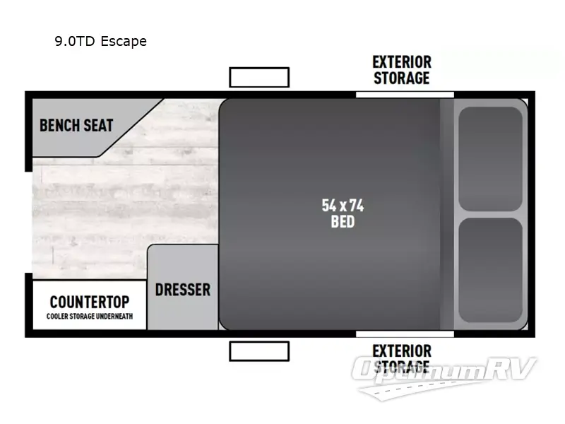 2024 Coachmen Clipper Camping Trailers 9.0 TD Escape RV Floorplan Photo