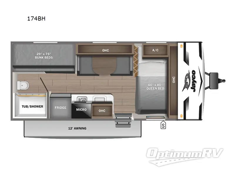 2024 Jayco Jay Flight SLX 174BH RV Floorplan Photo