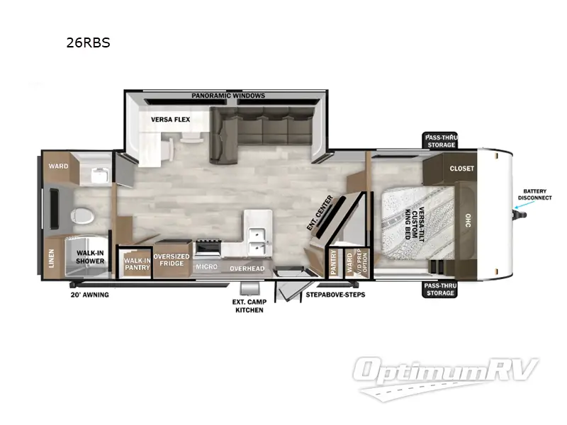 2025 Forest River Wildwood 26RBS Floorplan Photo
