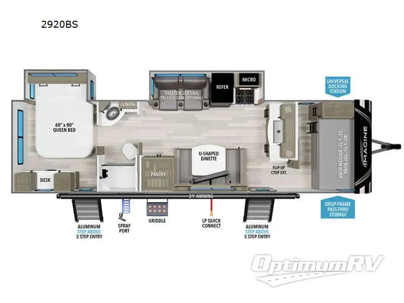 2024 Grand Design Imagine 2920BS RV Floorplan Photo