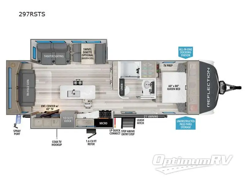 2024 Grand Design Reflection 297RSTS RV Floorplan Photo