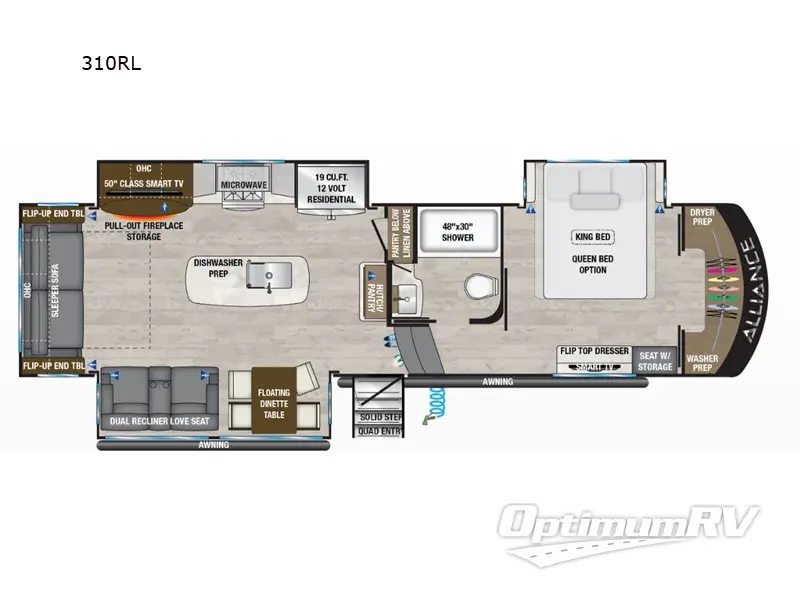 2024 Alliance Paradigm 310RL Floorplan Photo