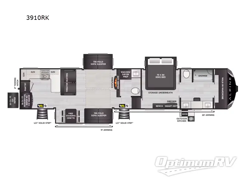 2025 Keystone alpine 3910RK RV Floorplan Photo