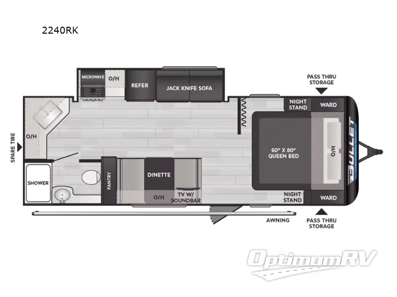 2025 Keystone Bullet Classic 2240RK Floorplan Photo
