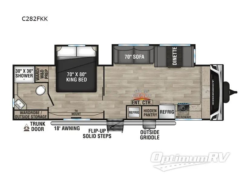 2024 KZ Connect C282FKK RV Floorplan Photo