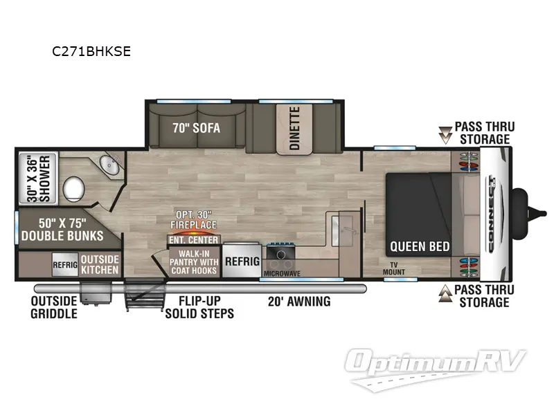 2024 KZ Connect SE C271BHKSE RV Floorplan Photo