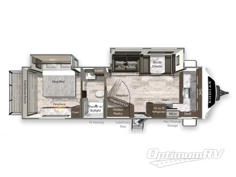 2025 Dutchmen Kodiak Ultimate 2900FKSP Floorplan Photo