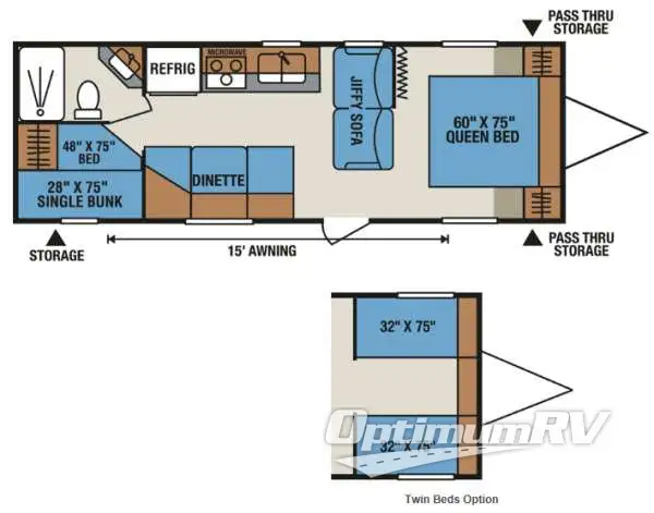 2014 KZ Sportsmen S272BH RV Floorplan Photo