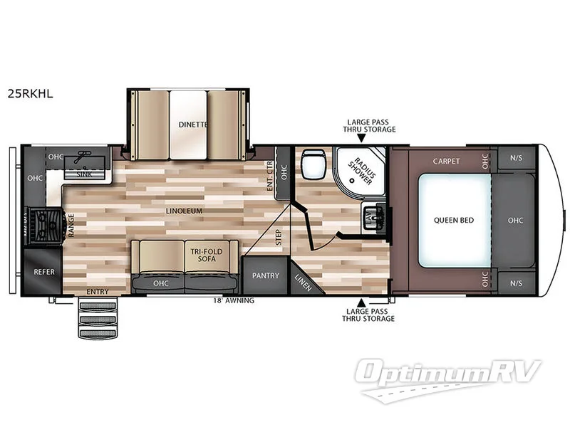 2018 Forest River Salem Hemisphere 25RKHL RV Floorplan Photo