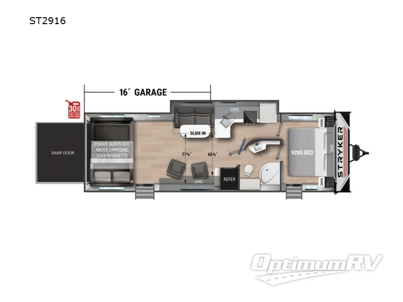 2023 Cruiser Stryker ST2916 Floorplan Photo