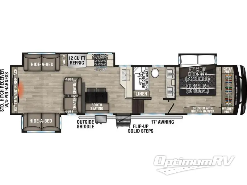 2024 KZ Durango 326RLT RV Floorplan Photo