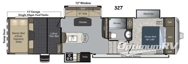 2015 Keystone Carbon 327 Floorplan Photo
